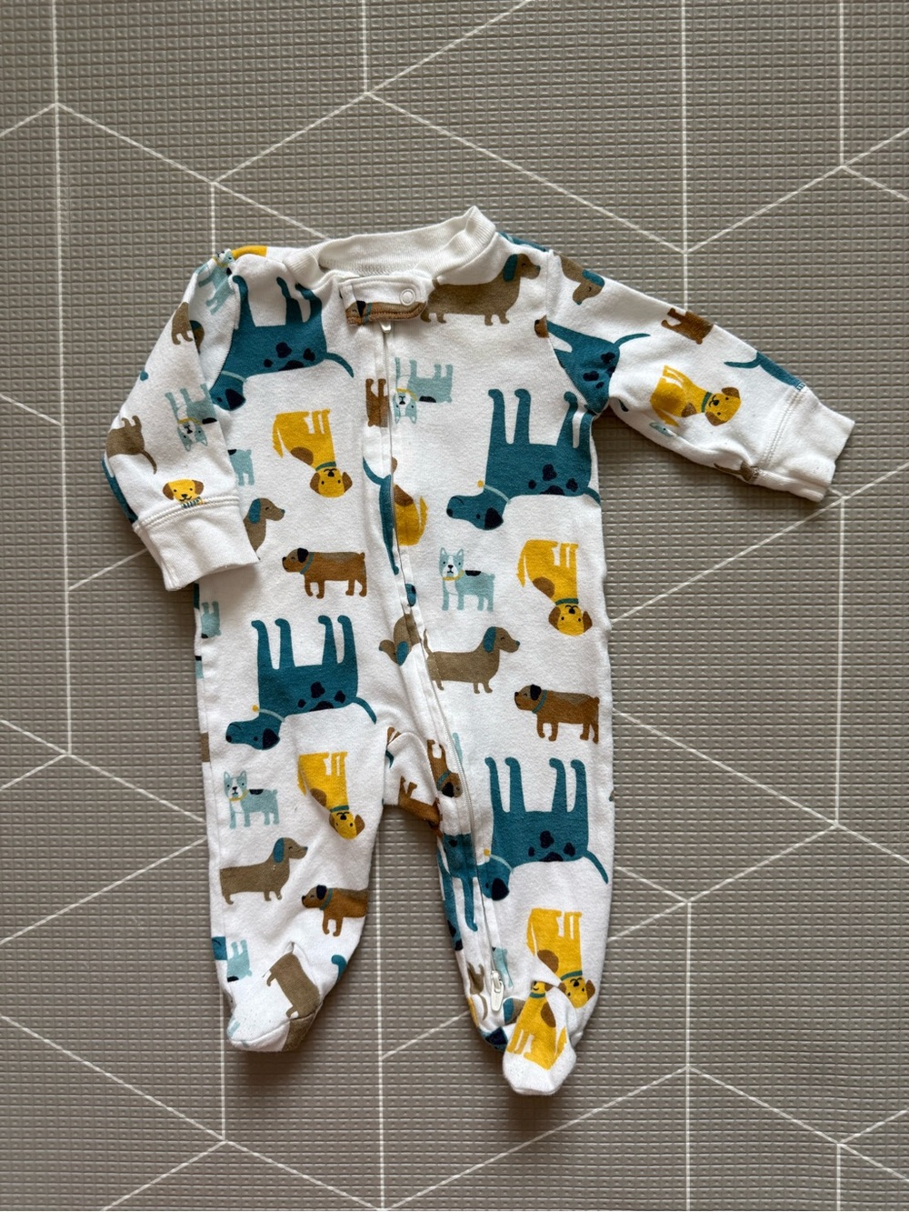 Unbranded White Baby One-Piece with Dog Print - Picture 2 of 5